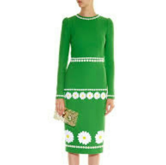 dolce and gabbana green dress